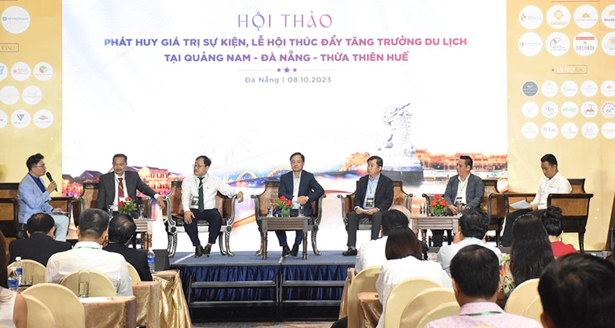 Các diễn giả thao gia thảo luận tại hội thảo.