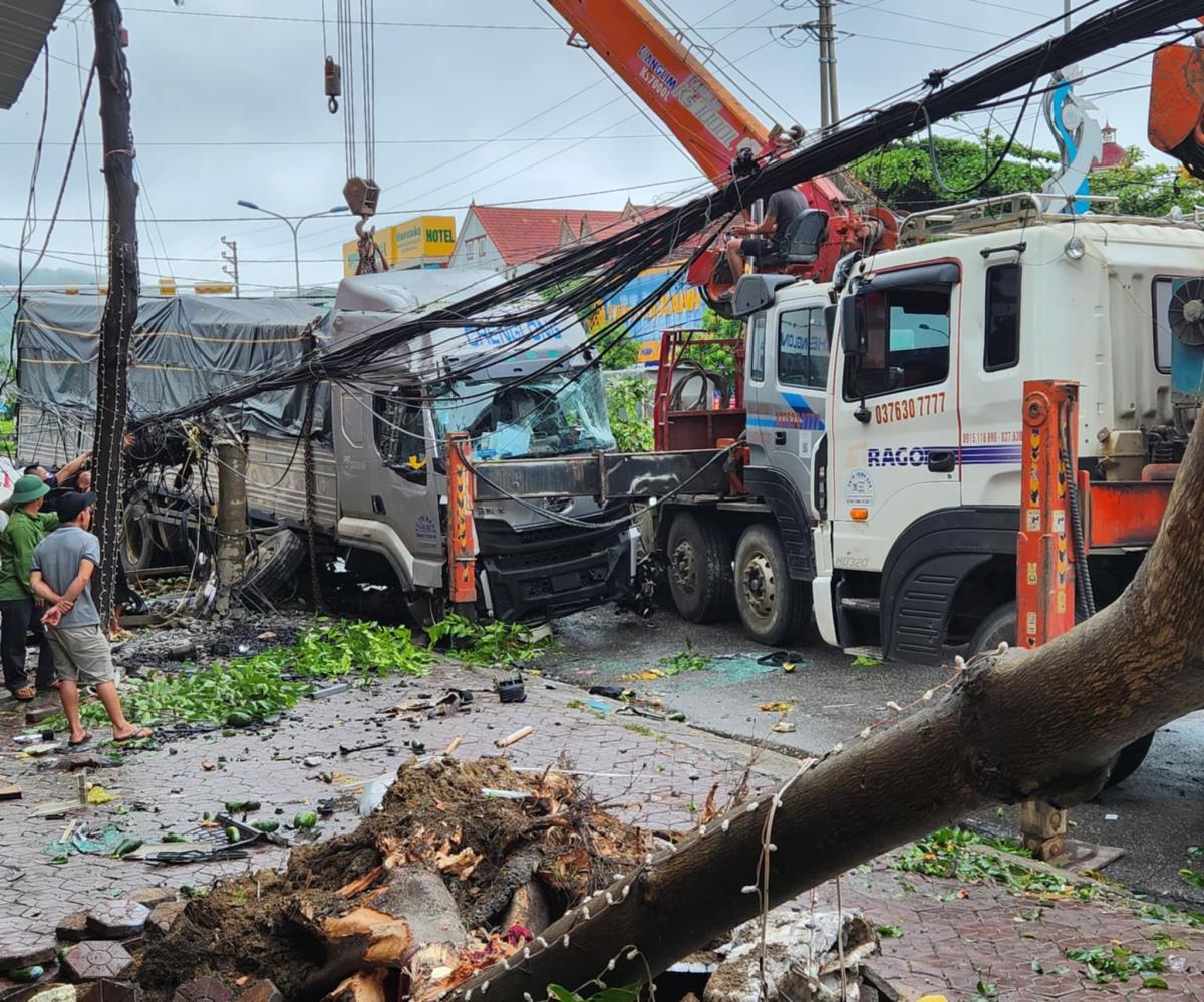 Hiện trường vụ tai nạn.
