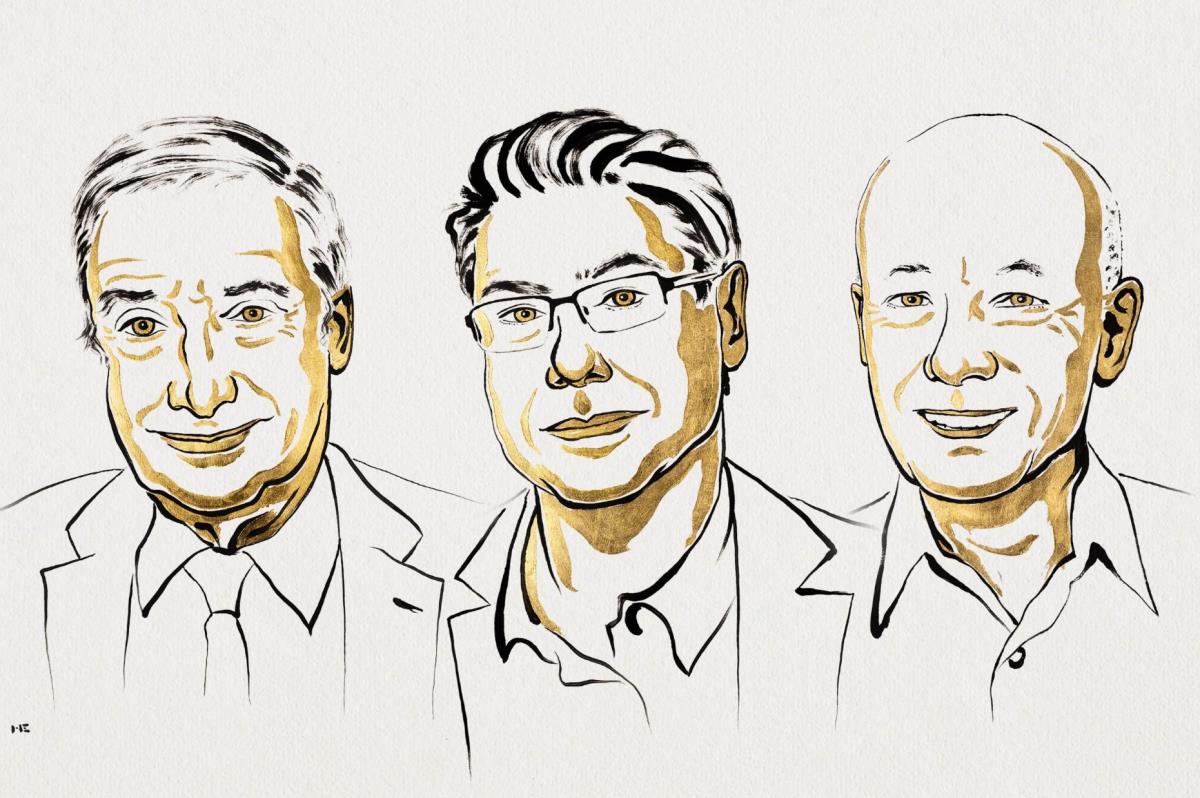 Ba nhà kinh tế được trao giải Nobel 33wim 2025. Ảnh: Nobel Prize