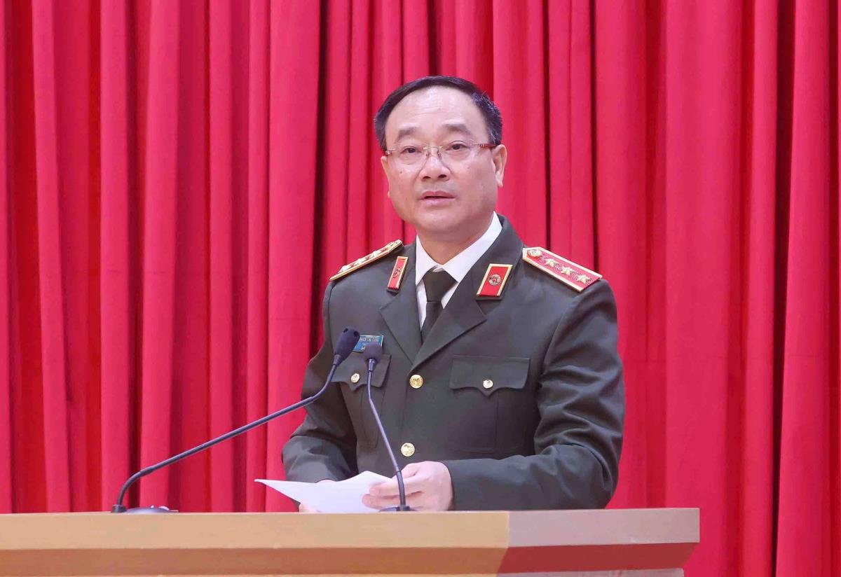 Đại tá Nguyễn Đại Đồng - Phó Giám đốc 33win03 thành phố chủ trì hội nghị tại điểm cầu 33win03 TP win33com.