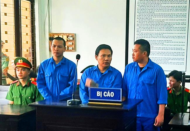 3 bị cáo tại phiên tòa.