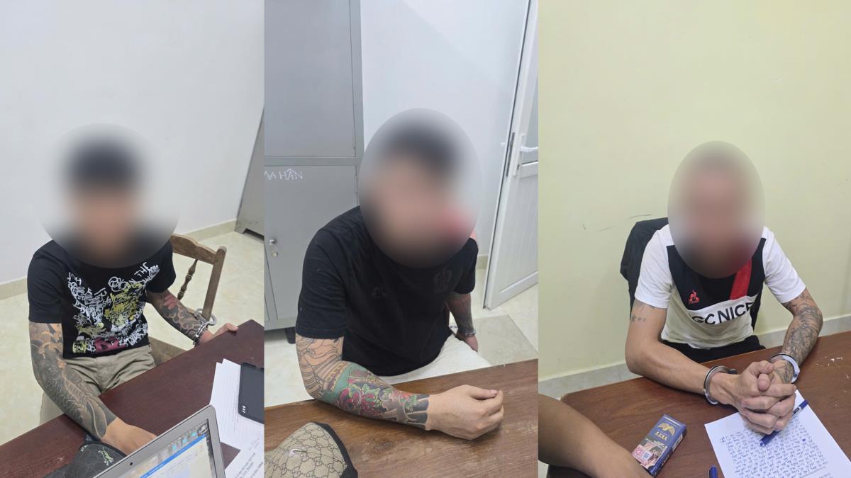 3 đối tượng Đoàn, Bảo và Hiệu bị bắt tạm giam.