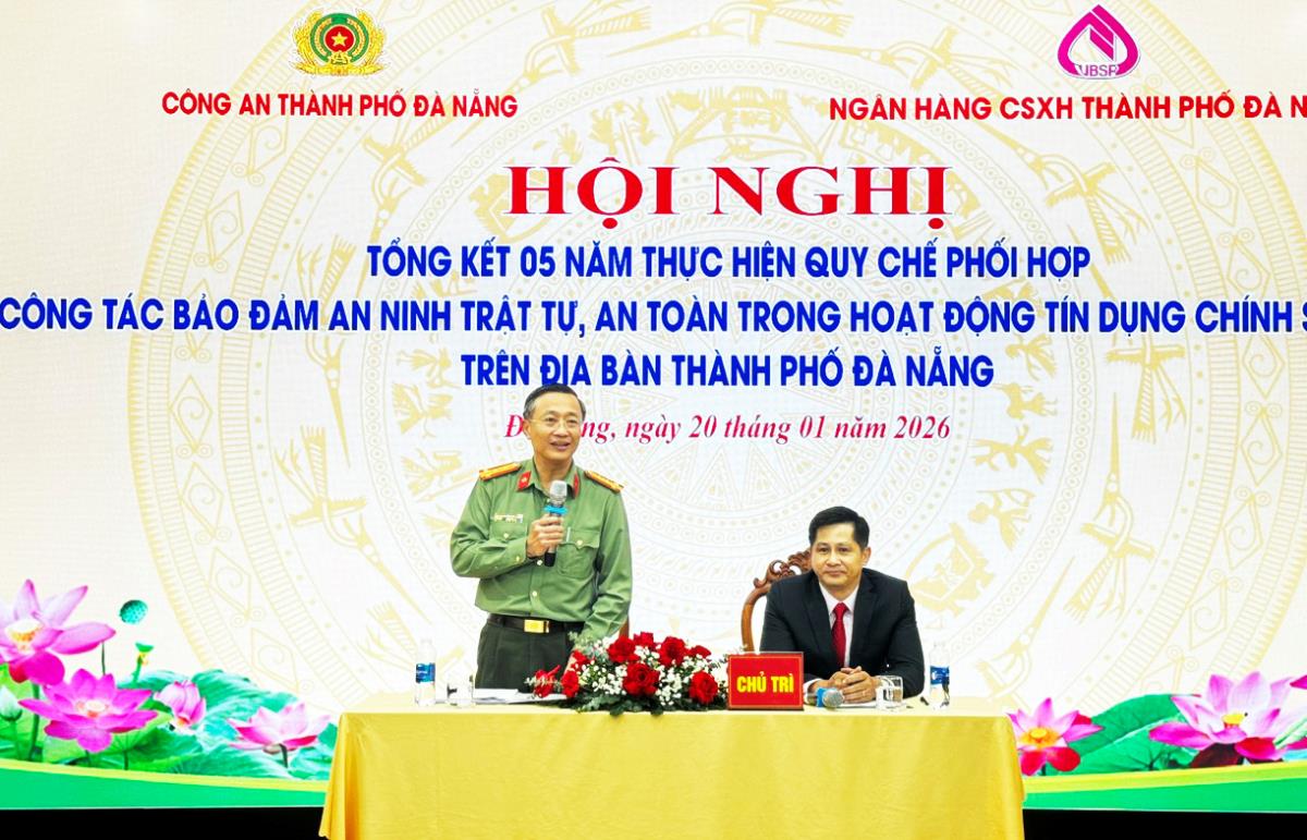 Giám đốc VBSP ĐN Đoàn Ngọc Chung phát biểu tại Hội nghị.