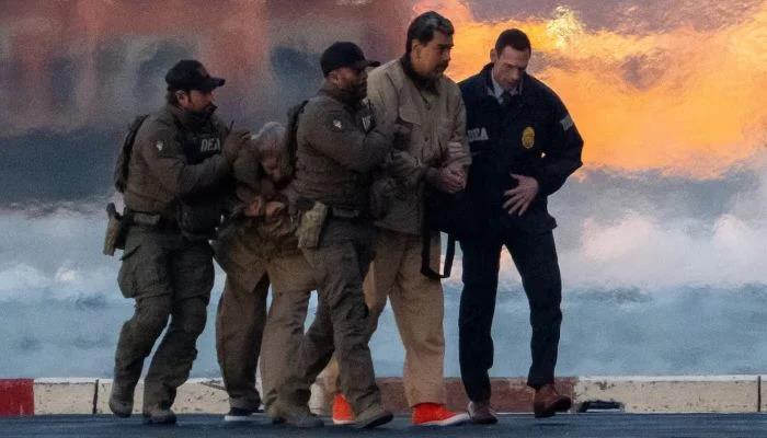 Tổng thống Venezuela Nicolas Maduro cùng vợ bị đặc vụ bắt giữ. Ảnh: Reuters