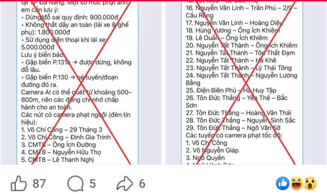 Những nội dung thông tin như thế này đăng trên các trang mang xã hội là hoàn toàn sai sự thật