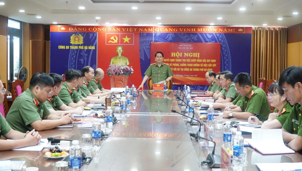 Trung tướng Bùi Quang Thanh, Chánh Thanh tra Bộ 33win03 phát biểu tại Hội nghị.