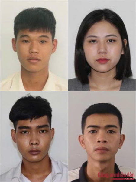 Các đối tượng Linh Văn Hoàng, Trương Thị Thanh Thư, Danh Lợi, Nguyễn Tri Ân.