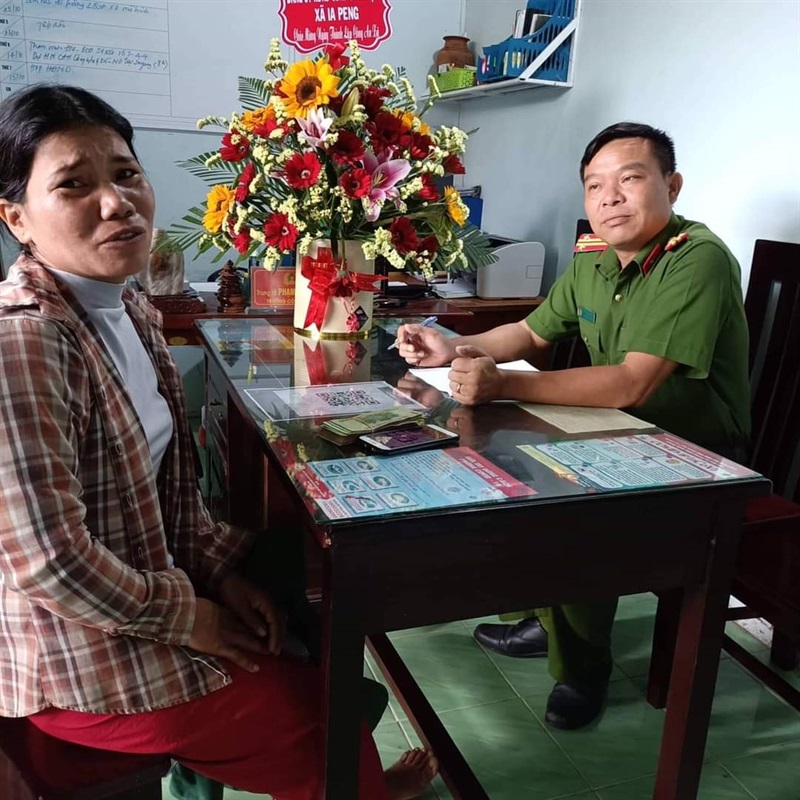 Chị Khanh trình bày sự việc tại 33win03 xã Ia Peng.