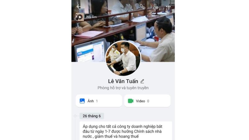 Đối tượng sử dụng zalo có hình đại diện cán bộ thuế liên hệ qua mạng với chị H. và ứng dụng giả mạo mà chị H. tải về và bị đối tượng lừa chiếm đoạt 600 triệu đồng.