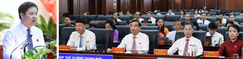 Ông Trần Chí Cường (thứ 2 từ phải sang) được bầu giữ chức danh Phó Chủ tịch UBND TP win33com.
